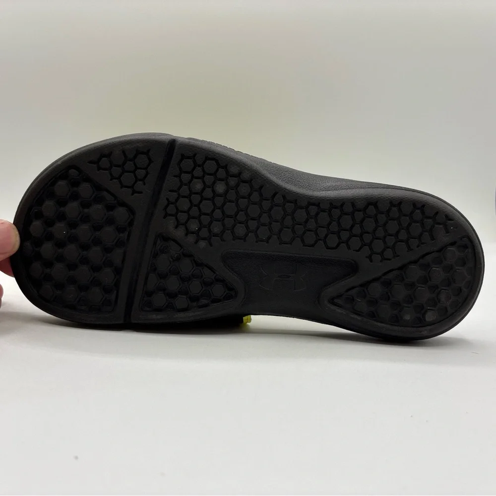 Under Armour 4D Foam Slides Black Yellow Comfort Slip On 1226875-009 Men’s S: 7